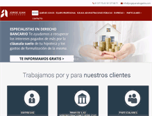 Tablet Screenshot of jorgejuanabogados.com